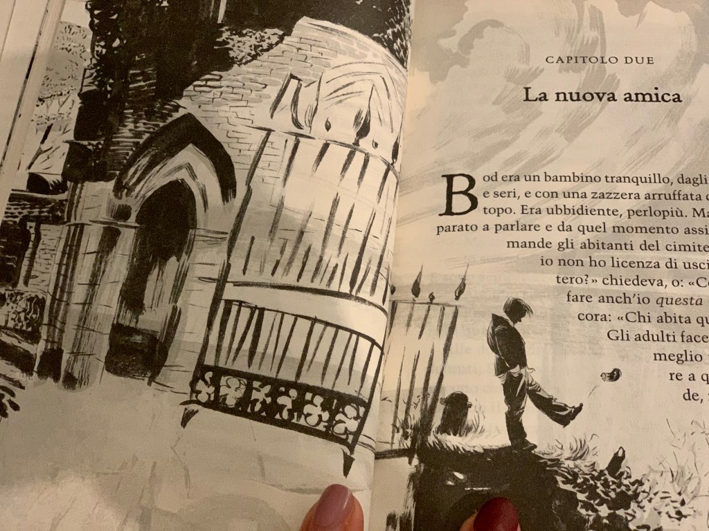 Neil Gaiman_Figlio del cimitero_una pagina con illustrazioni